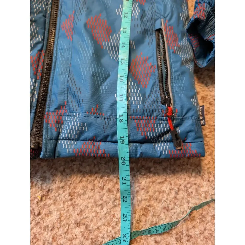 Kamik Boys Blue Geometric Hooded Ski Jacket Heavyweight Winter Coat Size 6